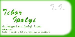 tibor ipolyi business card